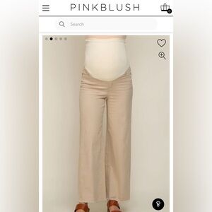 Pinkblush Beige Maternity Trousers